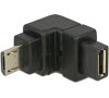 Delock adaptér USB 2.0 Micro-B samec > USB 2.0 Micro-B samice pravoúhlá dolů (65668)
