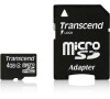 Transcend 4GB microSDHC (Class 4) pamov karta (s adaptrem) (TS4GUSDHC4)