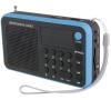 emGo 1505W - rádio, MP3, USB, SD/microSD přehrávač, modrý
