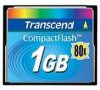 Transcend 1GB CF Card (80X) compact flash memory card (TS1GCF80)