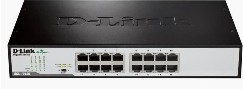 D-Link DGS-1016D 16-port 10/100/1000 Gigabit Desktop / Rackmount Switch (DGS-1016D/E)