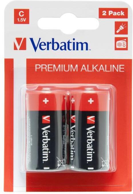 Alkalické C /LR14/ baterie 2ks/pack Verbatim (49922)