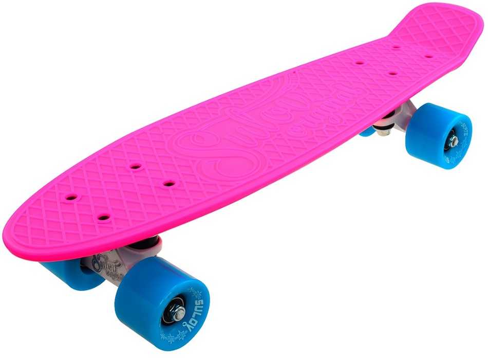 Penny board 22" SULOV® NEON SPEEDWAY růžovo-modro-bílý