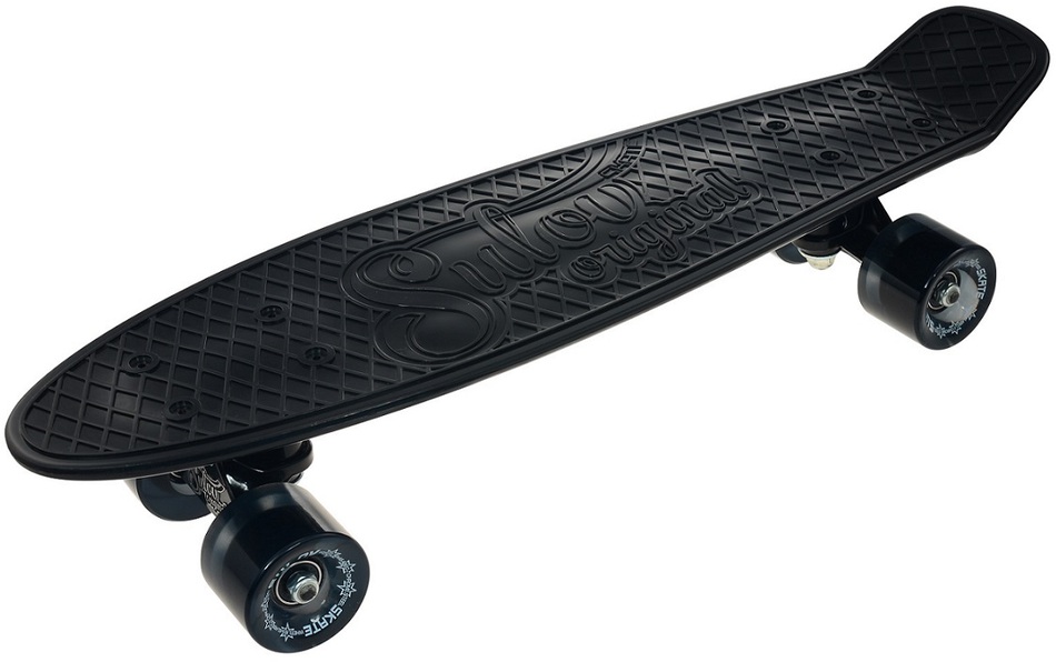 Penny board 22" SULOV® RETRO VENICE černo-tr.černý