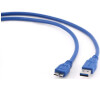 Gembird kabel USB A-B micro 1,8m 3.0, modrý (CCP-mUSB3-AMBM-6)