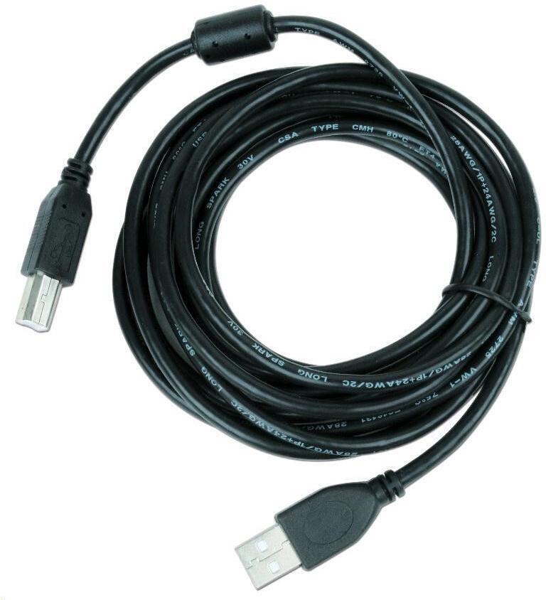 Gembird kabel USB A-B 4,5m 2.0 HQ s ferritovým jádrem (CCF-USB2-AMBM-15)