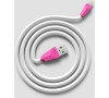 Datový kabel ALIEN, lighting , barva bílo-růžová (AA-1140)