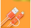Datový kabel AURORA ,Micro USB / lightning,oranžová (AA-1147)