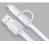 Datový kabel AURORA ,Micro USB / lightning, bílý (AA-1144)