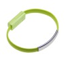 Datový kabel BRACELET microUSB nabíjecí green (BRAMUDAKAGN)