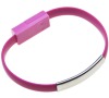 Datový kabel BRACELET microUSB nabíjecí pink