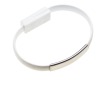 Datový kabel BRACELET microUSB nabíjecí white