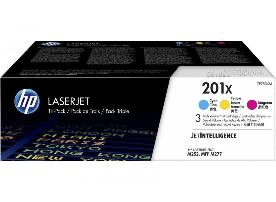 HP originální sada tonerů 201X, CMY (CF253XM)