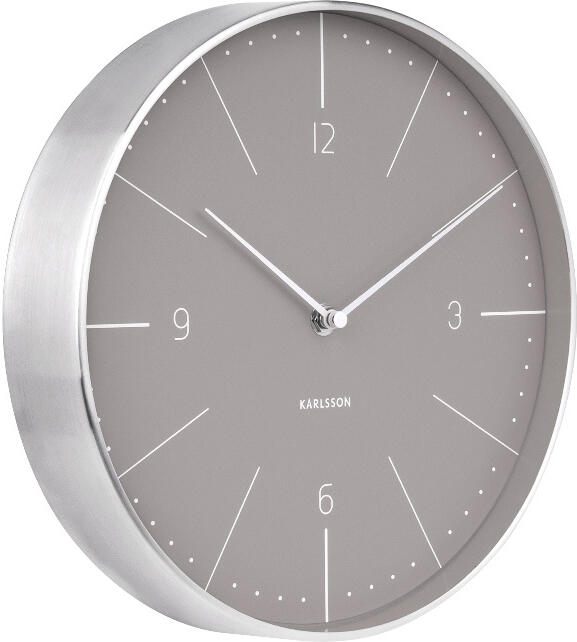 Designové nástěnné hodiny 5682GY Karlsson 28cm