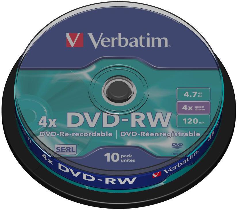 Disk Verbatim DVD-RW 4,7GB, 4x, 10-cake