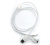 MULTI NABÍJECÍ KABEL USB - 3x microUSB - BÍLÝ CPA