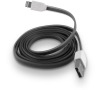 Datový kabel Forever Lightning 1m 1A silikonový plochý černý