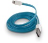 Datový kabel Forever Lightning 1m 1A silikonový plochý modrý