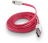 Datový kabel Forever pro iPhone 5 silikon růžový