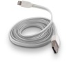 Datový kabel Forever Lightning 1m 1A silikonový plochý bílý
