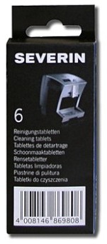 Čistící tablety Severin, ZB 8698, pro kávovary Severin S2 a S3, čistící tablety, 6 blistrů