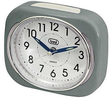 Budík Trevi, SL 3040/Grey, analog, hodiny, LED podsvícení, snooze, 1xAA