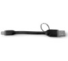Kabel Celly Lightning, 12cm, přívěšek - černý