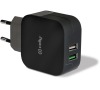 Nabíječka do sítě Celly Turbo, 2x USB, 3,4A - černá