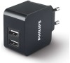 Nabíječka do sítě Philips DLP2307, 2x USB, 3,1A - černá