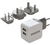 Nabíječka do sítě Philips DLP2220, 2x USB, 3,1A - černá