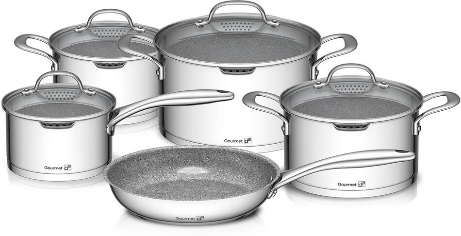 Sada nádobí G21 Gourmet Miracle s cedníkem, 9 dílů