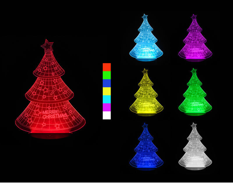 3D LED lampa Sharks Vánoční stromek