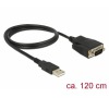 Delock Adaptér USB 2.0 Typ-A samec > 1 x Serial RS-232 DB9 samec se šrouby a maticemi ESD ochrana (62955)