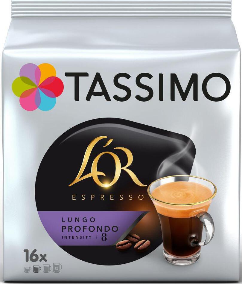 Kávové kapsle Jacobs Tassimo LOR LUNGO PROFONDO