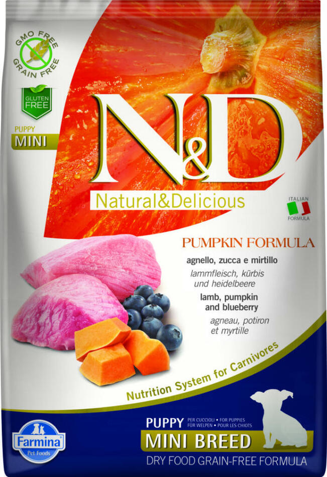 N&D Grain Free Dog Puppy Mini Pumpkin Lamb & Blueberry 2,5 kg