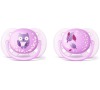 Šidítko Avent Ultrasoft Deco 2ks pro holčičky 0-6m
