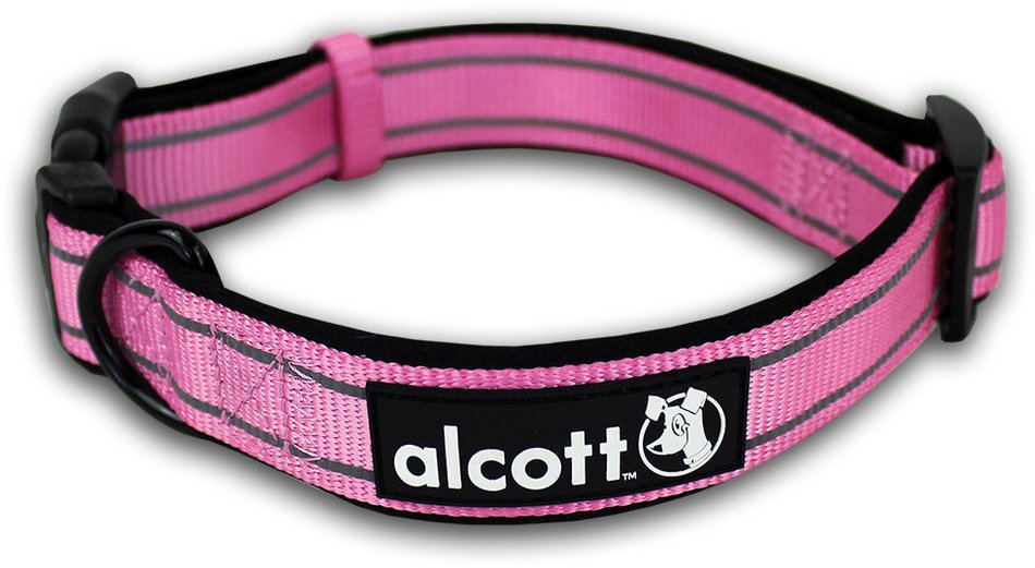 Alcott Reflexní obojek pro psy Adventure růžový velikost M