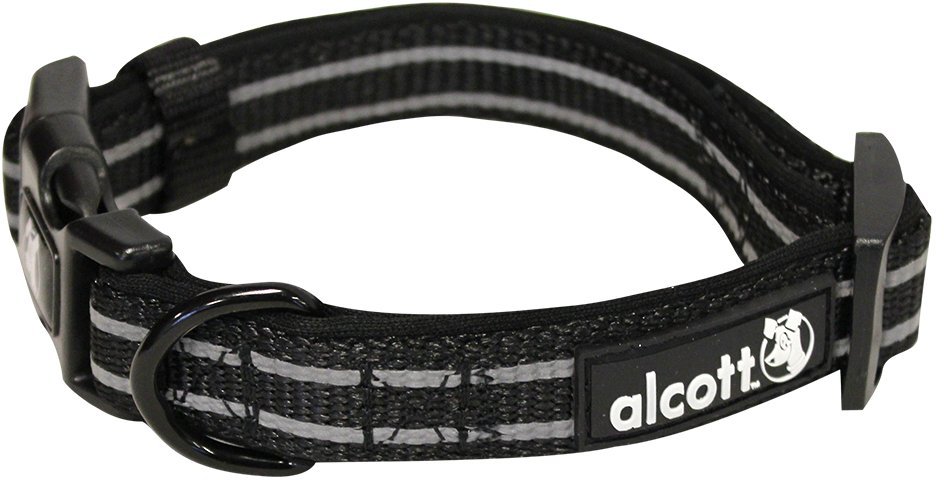 Alcott Reflexní obojek pro psy Adventure černý velikost M