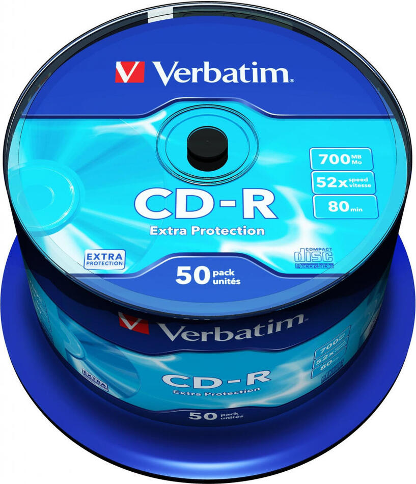 Disk Verbatim CD-R DL 700MB/80min, 52x, Extra Protection, 50cake