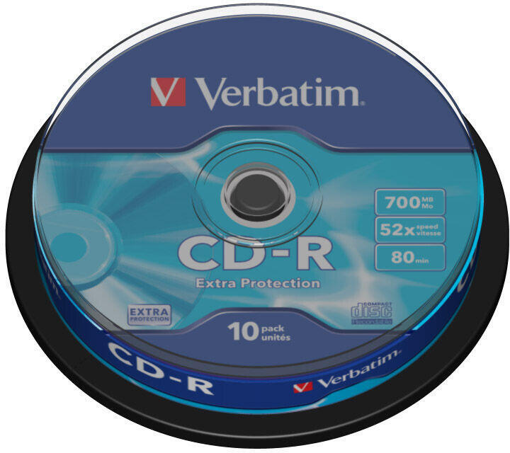 Disk Verbatim CD-R DL 700MB/80min, 52x, Extra Protection, 10cake