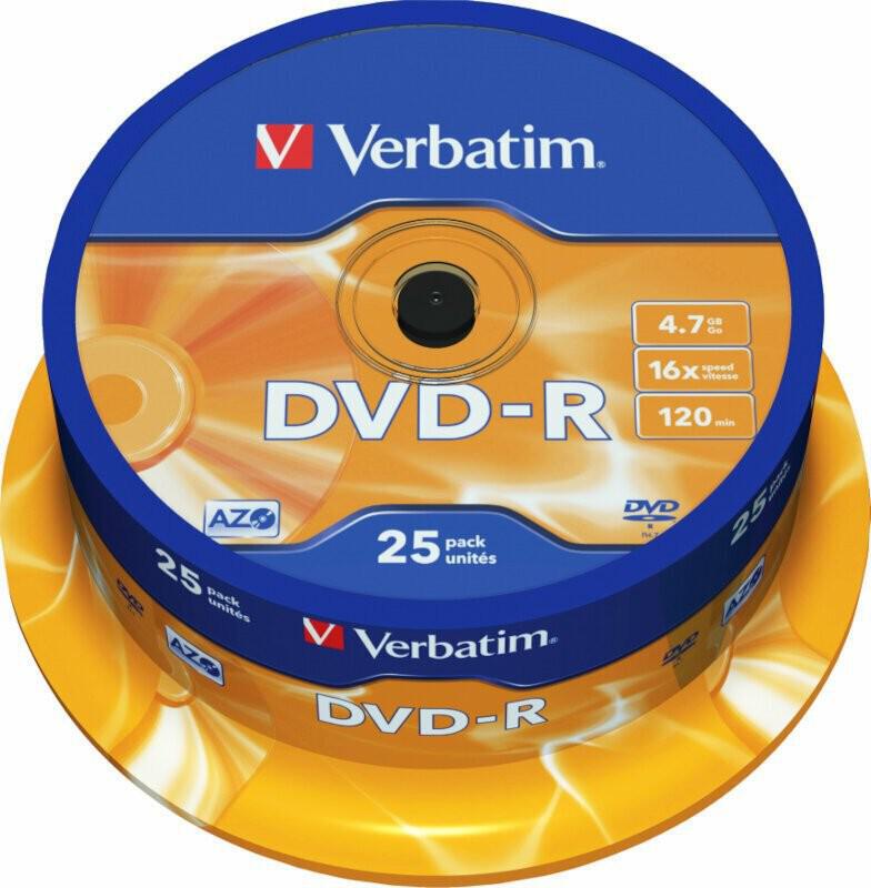 Disk Verbatim DVD-R 4,7GB, 16x, 25cake