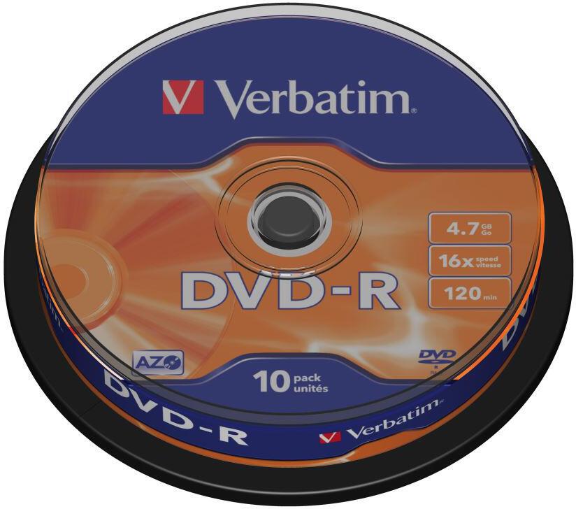 Disk Verbatim DVD-R 4,7GB, 16x, 10cake