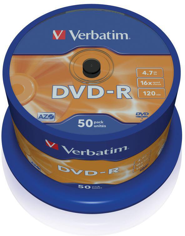 Disk Verbatim DVD-R 4,7GB, 16x, 50cake