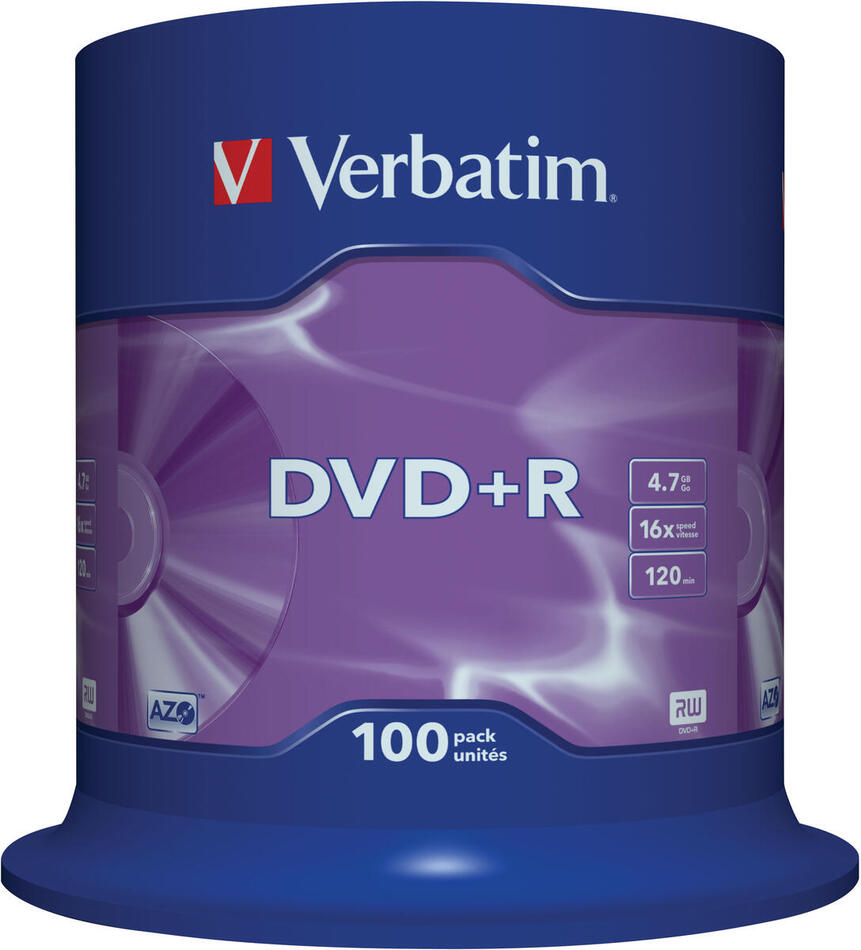 Disk Verbatim DVD+R 4,7GB, 16x, 100cake