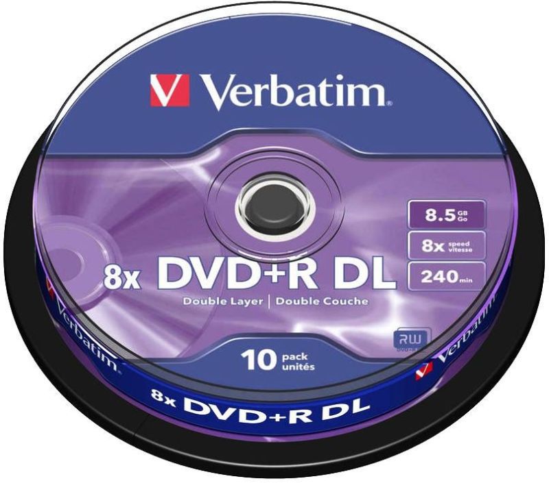 Disk Verbatim DVD+R DualLayer, 8.5GB, 8x, 10cake