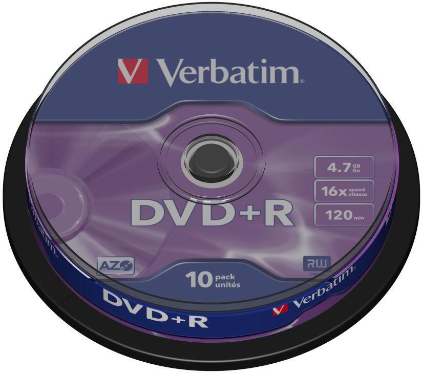 Disk Verbatim DVD+R 4,7GB, 16x, 10cake