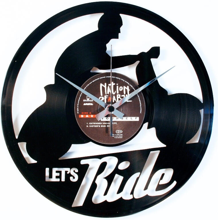 Designové nástěnné hodiny Discoclock 101 Let's ride 30cm