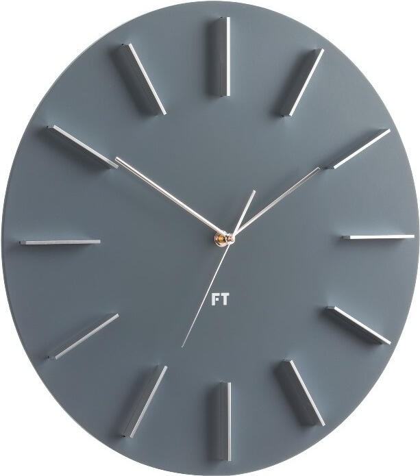 Designové nástěnné hodiny Future Time FT2010GY Round grey 40cm