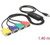 Delock Adaptér USB 2.0 Typ-A samec > 4 x Sériový RS-232 samec (62947)