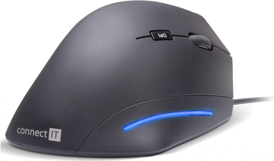 CONNECT IT FOR HEALTH ergonomická vertikální myš, USB, drátová (CMO-2500-BK)